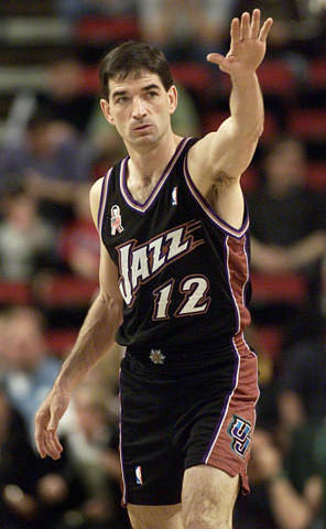Maillot De Basket Utah Jazz John Stockton 12 Engrener Retro Noir